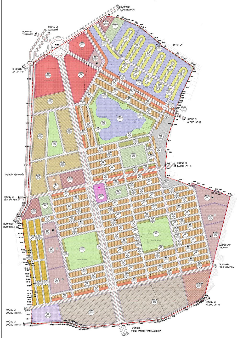 Mặt bằng Quy Hoạch Khu dân cư Vinhomes Green City - Đức Hòa, Long An