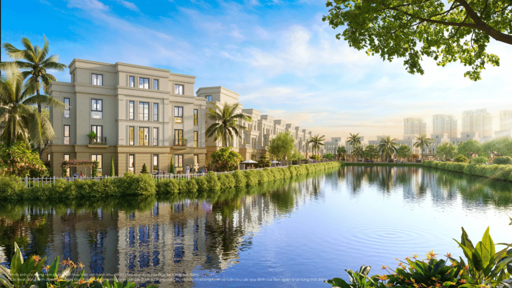 phối cảnh biệt thự tiêu đề Vinhomes Green City Hậu Nghĩa