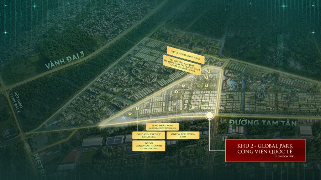 mặt bằng phân khu vinhomes saigon park hóc môn